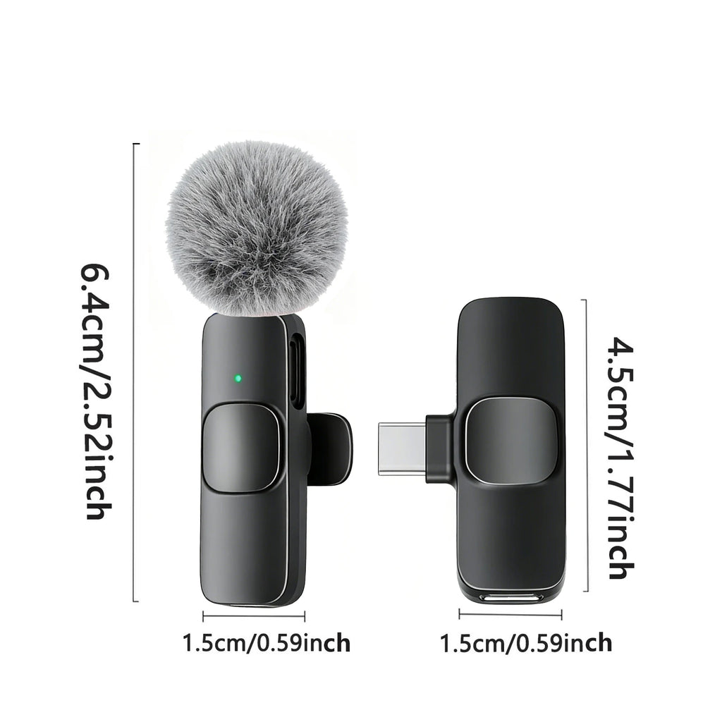 Crystal Clear Audio. Zero Setup. — Wireless Lavalier Microphone | Type-C, Plug & Play, 30m Range, Noise Reduction, 360° Pickup, 4 Colors