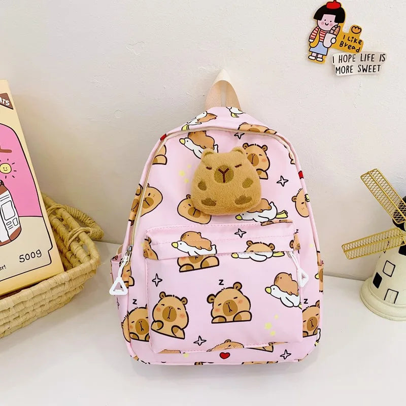 Capybara Backpack – Kids Nylon School Bag