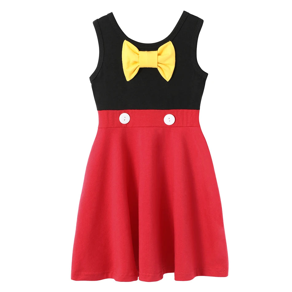 Girls' Princess Costume Dress – Mermaid & Rapunzel One-Shoulder Short Sleeve Summer Casual Vest