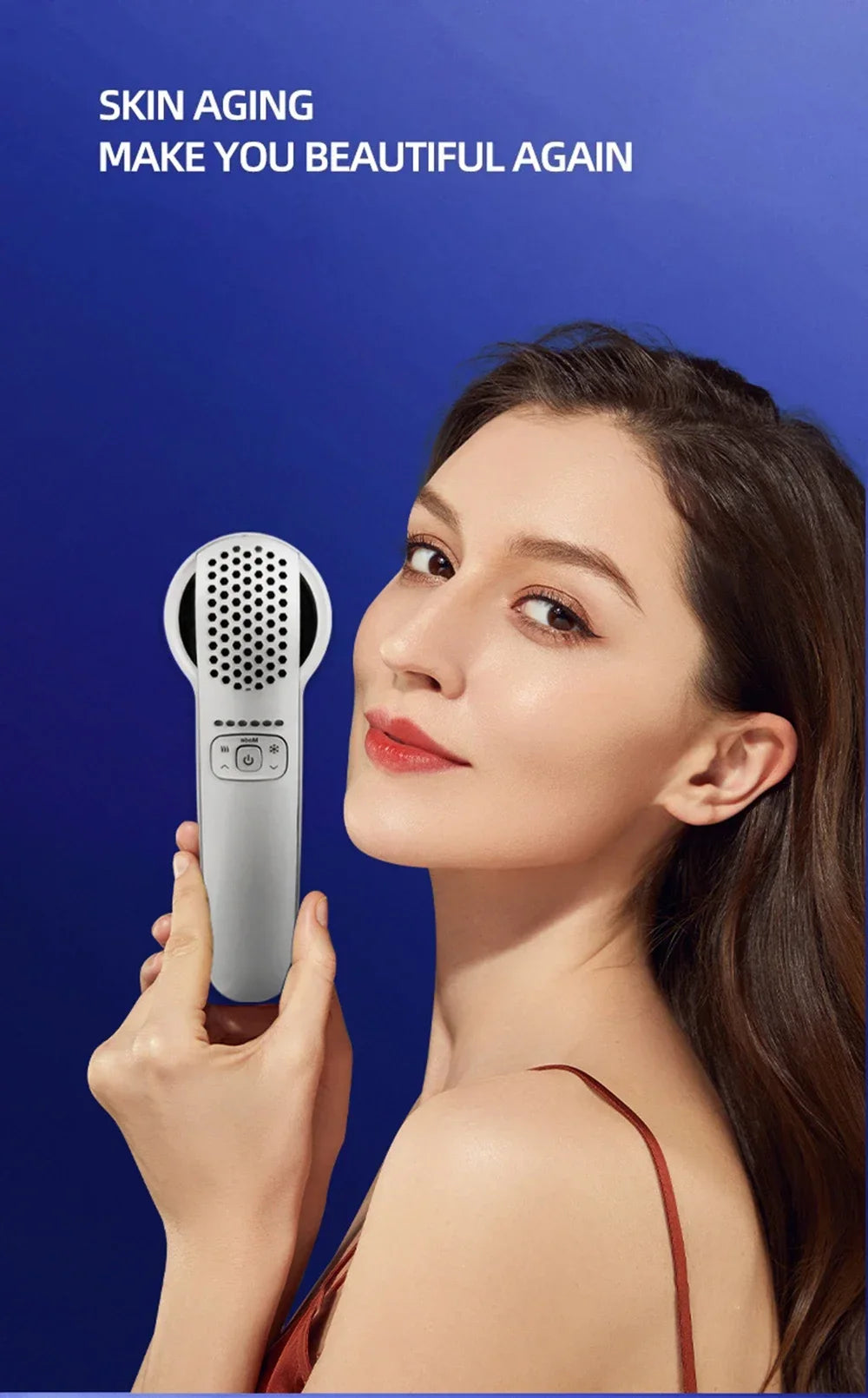 Hot & Cold Facial Hammer Skin Rejuvenation Device – Pore Tightening, Lifting & Anti-Aging Face Massager