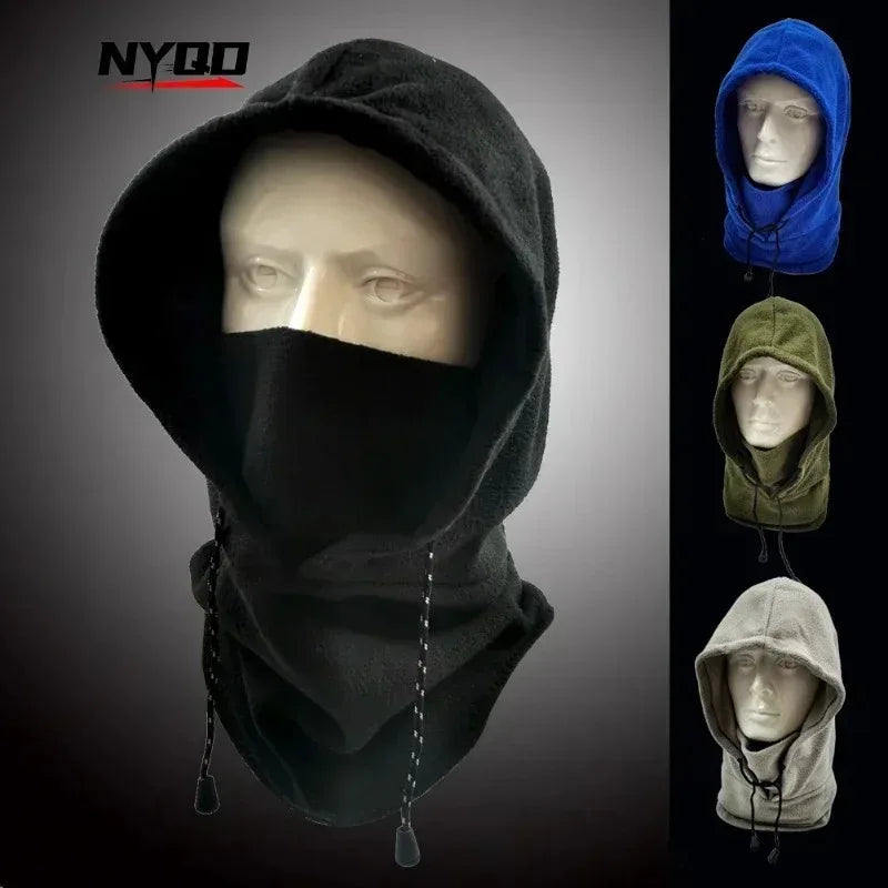 NYQD Fleece Balaclava Face Mask — Neck Warmer Hood for Ski, Sports & Winter Tactical Use