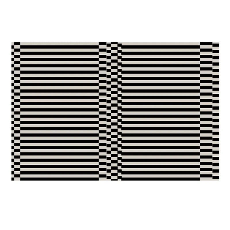 French Retro Checkerboard Plush Rug – Large Area Plaid Carpet for Bedroom & Living Room, 20 Styles & 10 Sizes