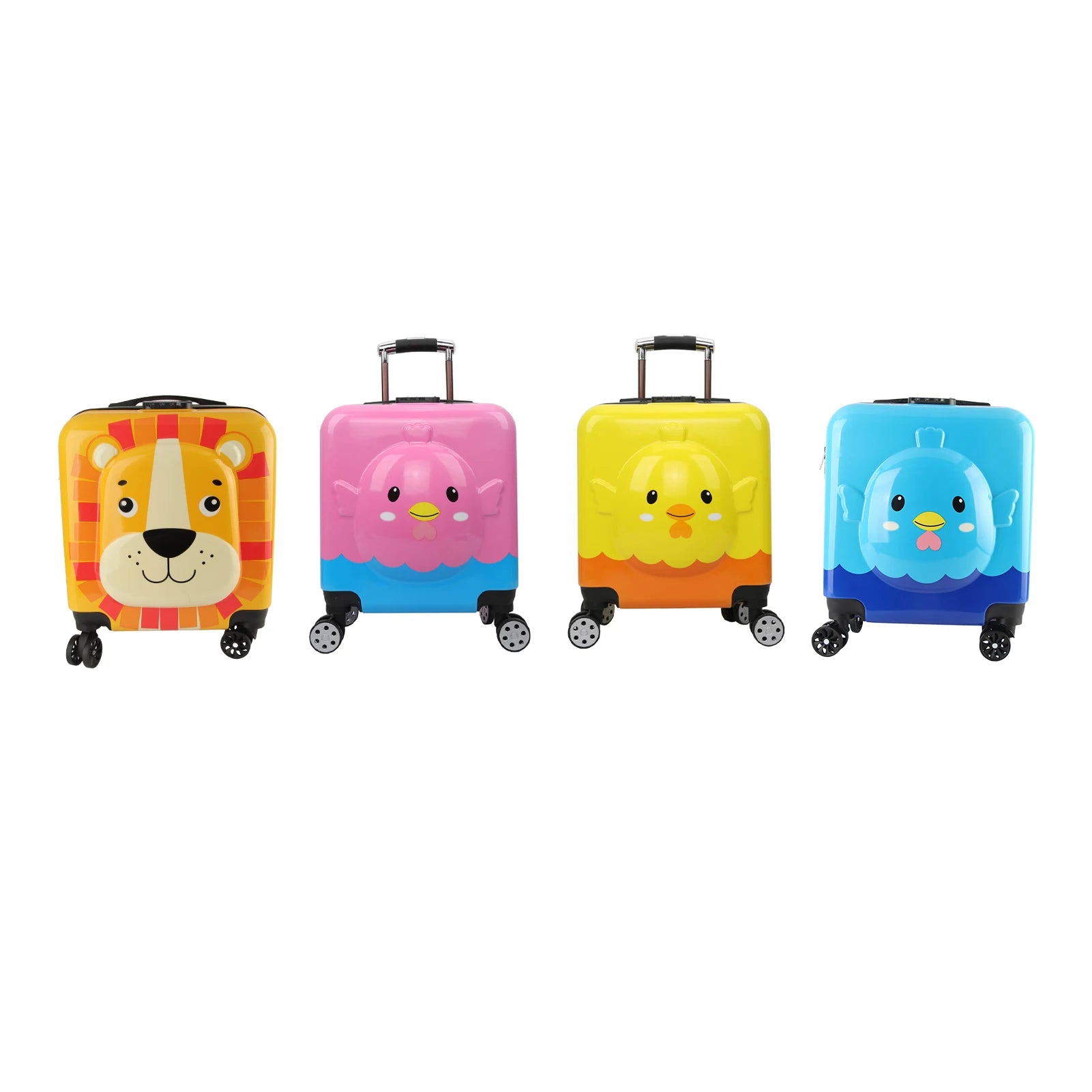 Kids 360° Spinner Trolley Luggage Set — Hard Shell Carry-On with Compartment Bag