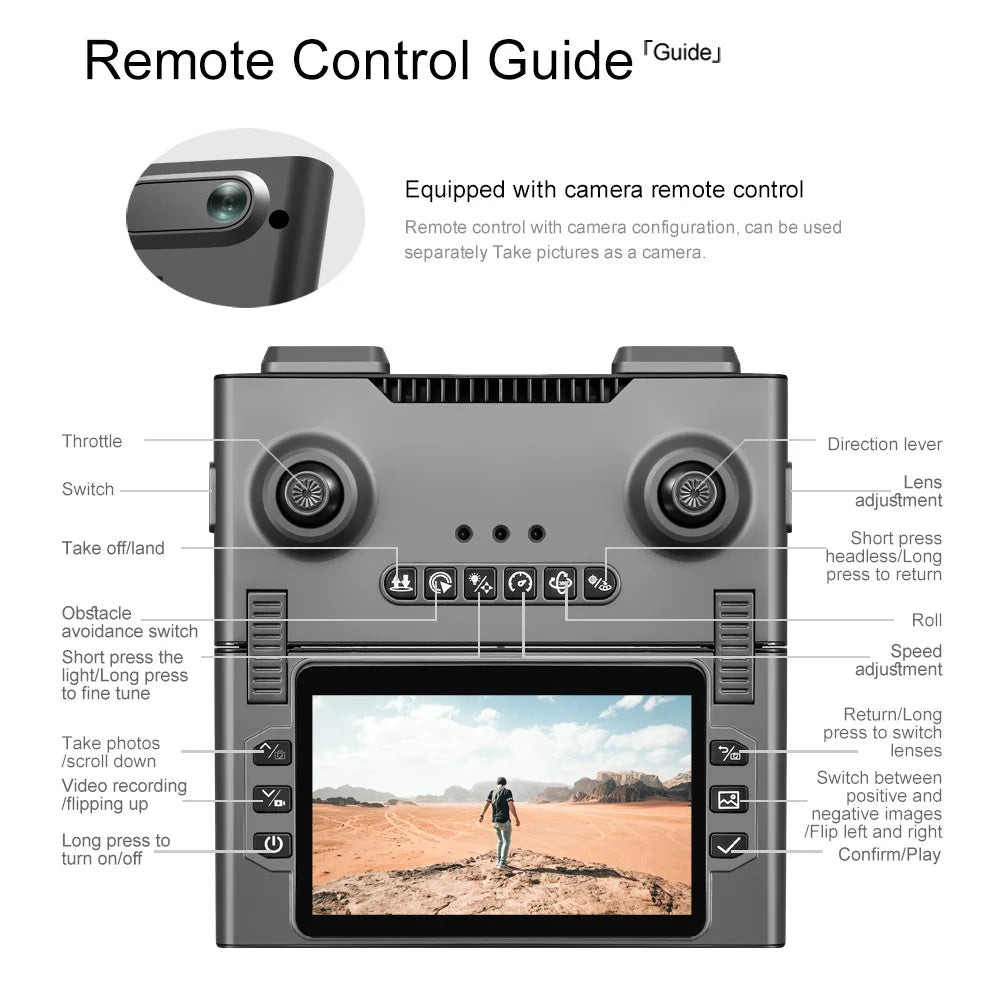 M66 Foldable Camera Drone with Screen Remote