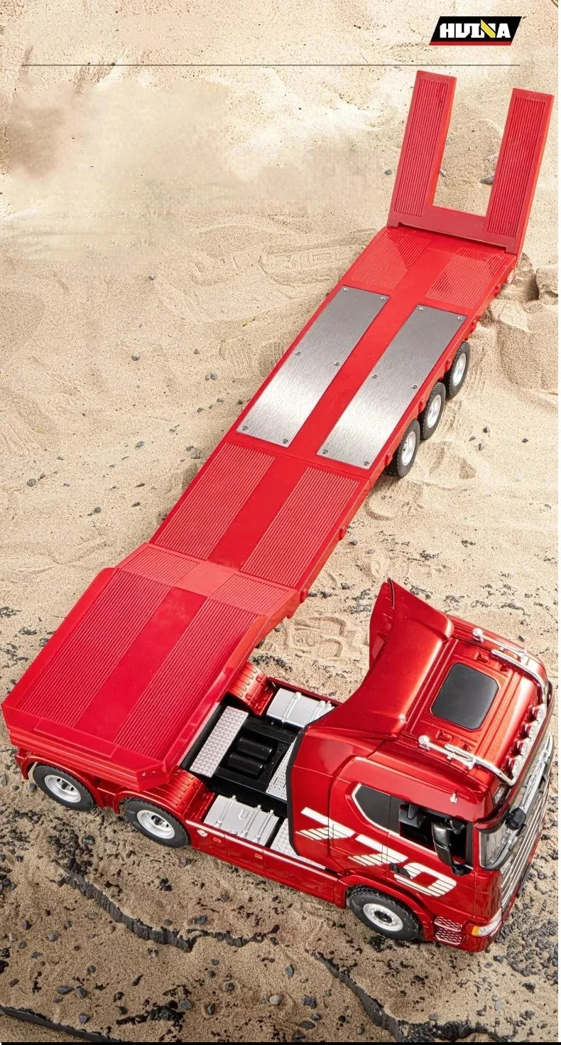 HUINA 1501 1:18 Scale RC Semi Trailer Truck with Sound & Lights – 770S Flatbed Engineering Model