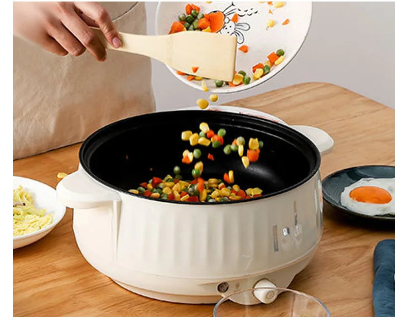 220V Multi Cooker Electric Pot — Single/Double Layer Non-Stick Hot Pot & Rice Cooker for 1–2 People