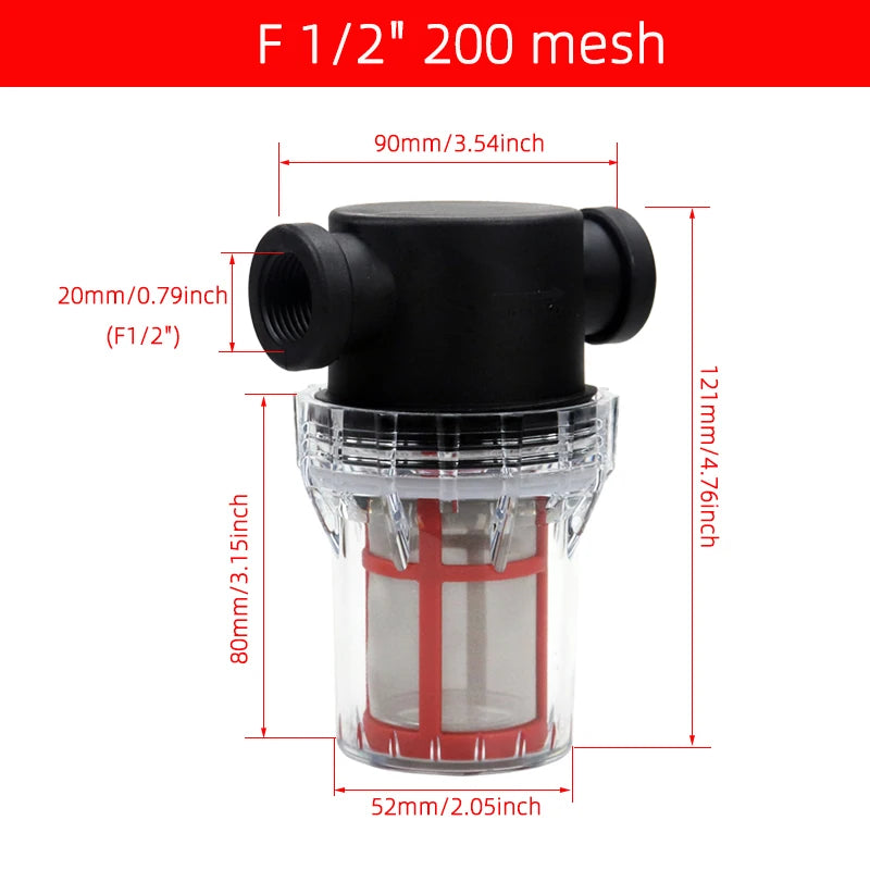 Garden Irrigation Water Pipe Filter — 1/2" to 1"