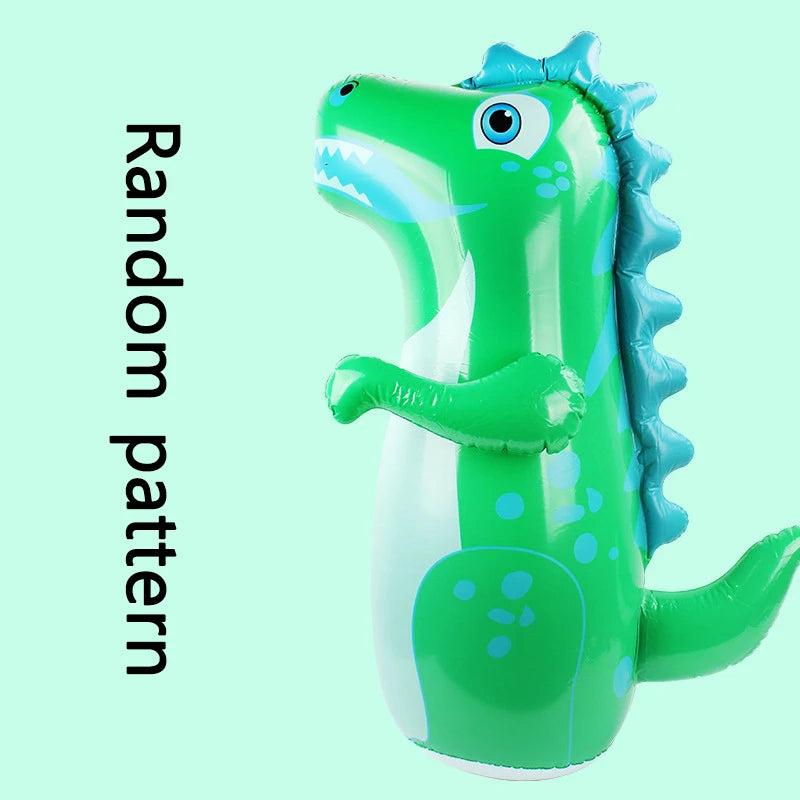 90cm Inflatable Tumbler Boxing Punching Bag for Kids – Dinosaur Standing Bop Bag, CE Certified, Ages 3+