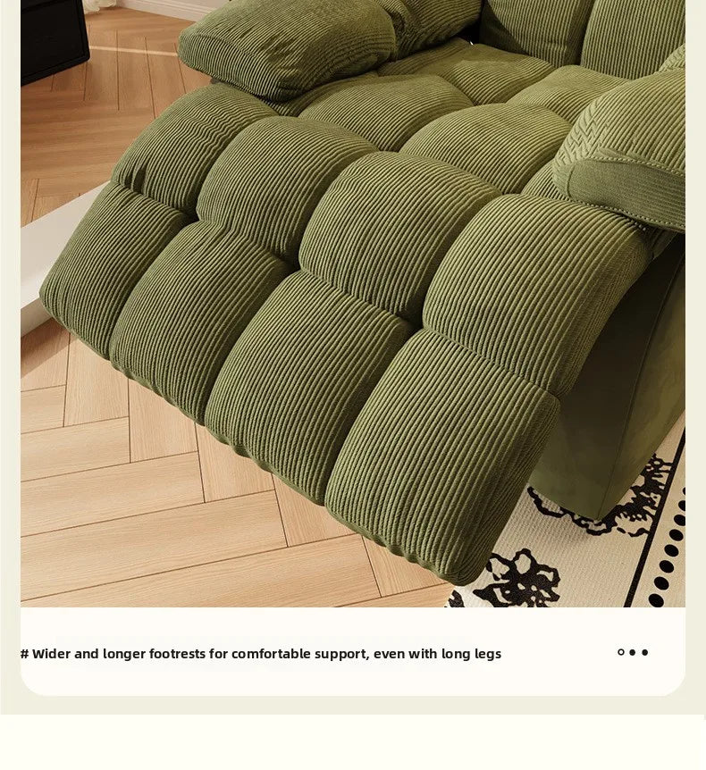 Five-Position Fabric Lounge Chair with Padded Arms