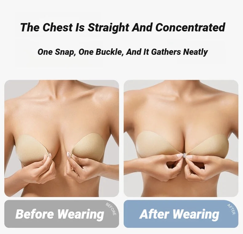 Silicone Adhesive Push-Up Bra — Waterproof Invisible Bra for Backless & Wedding Dresses