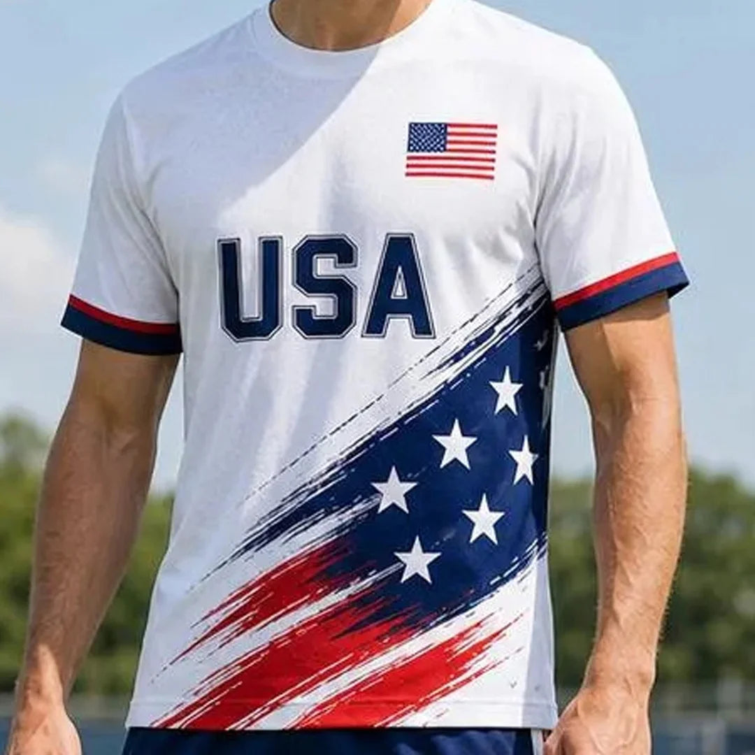 USA Soccer Jersey T-Shirt — 3D Print Quick-Dry Football Fan Tee