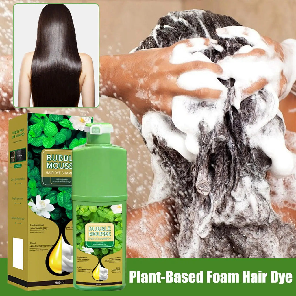 Natural Plant Herbal Hair Dye Shampoo 5 Minutes Change Hair Color Non-irritating Repairs Gray White Hair Care Products Women Men