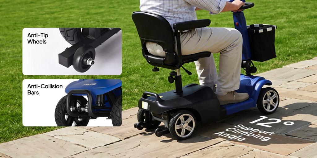 Foldable 4-Wheel Mobility Scooter – 250W, 10-Mile Range