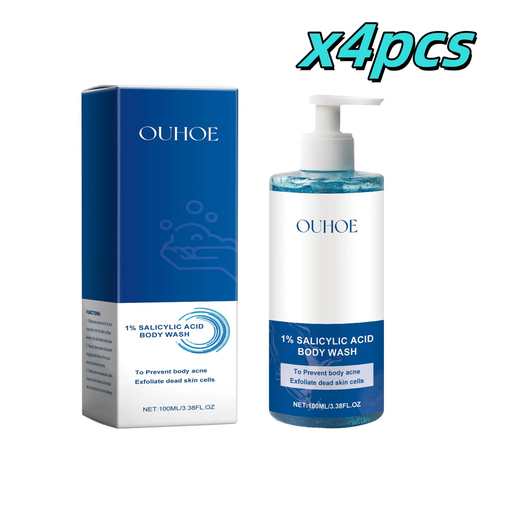 Salicylic Acid Body Wash – Acne, Pore & Brightening Shower Gel, Moisturizing, 100ml–400ml