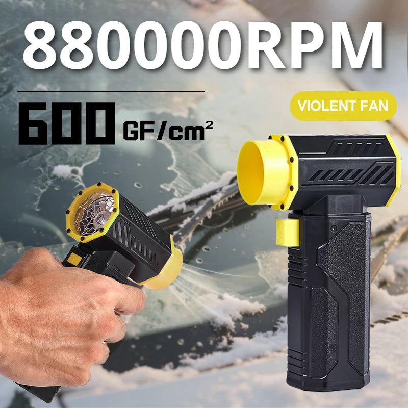 880000RPM Turbo Jet Fan Air Blower – 10000mAh 600g Thrust Brushless Duster for Car & Leaf Removal