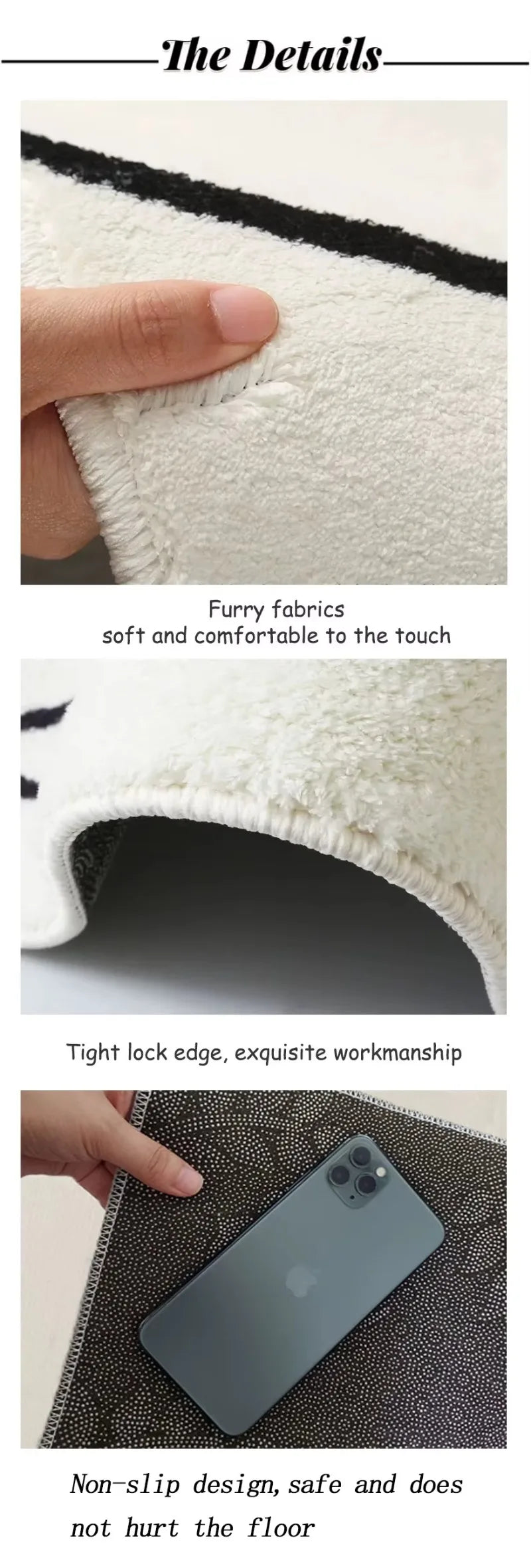 Plush Area Rug – Luxury Soft Carpet for Living Room, Bedroom & Dining Room