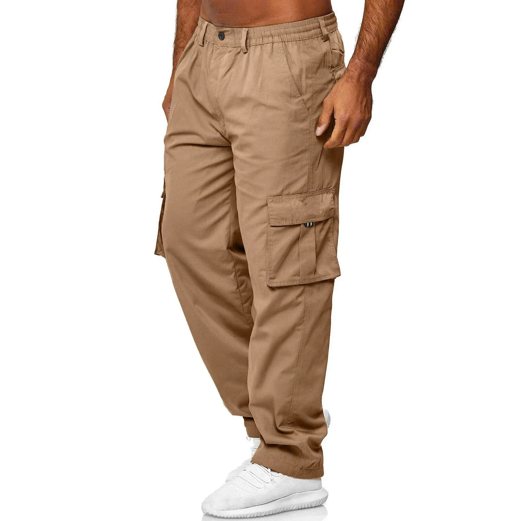 Men's Multi-Flap Pocket Straight Pants — Utility Casual Trousers