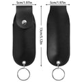 Mini PU Leather Pepper Spray Pouch — Flip-Top Holder with Keychain Clip for Women's Self Defense