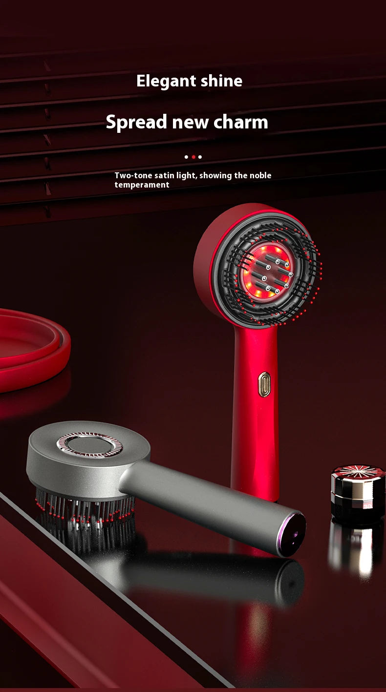 Red Light Therapy Scalp Massage Comb — Anti-Hair Loss LED Hair Growth Device