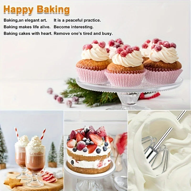 Whisk Faster. Bake Better. — Stainless Steel Semi-Automatic Egg Beater | S/M/L Sizes, Hand Push Mixer, Milk Frother, Kitchen Baking Tool