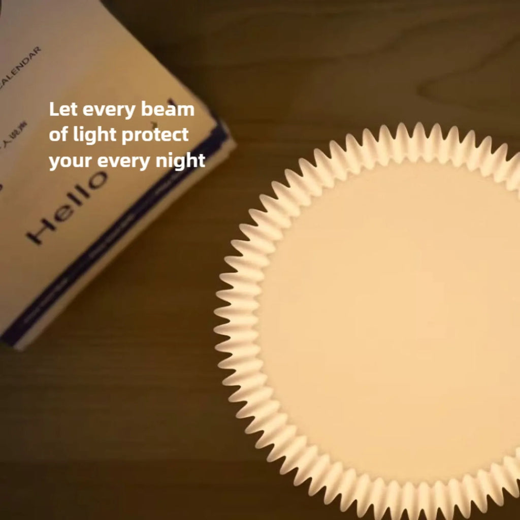 Wood-Grain Touch Lamp – Rechargeable Bedside Light