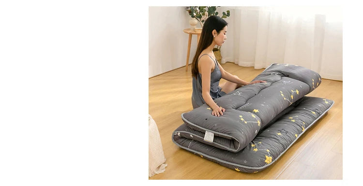 Foldable 7cm Tatami Floor Mattress – Thick Futon Sleeping Pad, Single & Double, Dorm & Home Nap