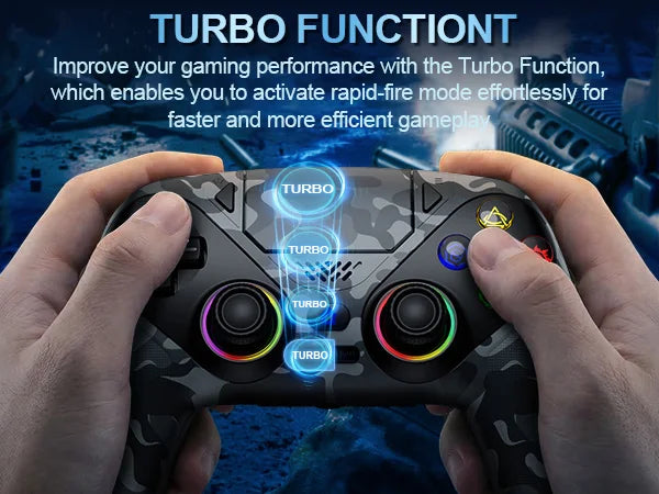 Wireless PS5 Controller – Turbo, Hall Trigger, Touchpad, Vibration & Bluetooth Gamepad
