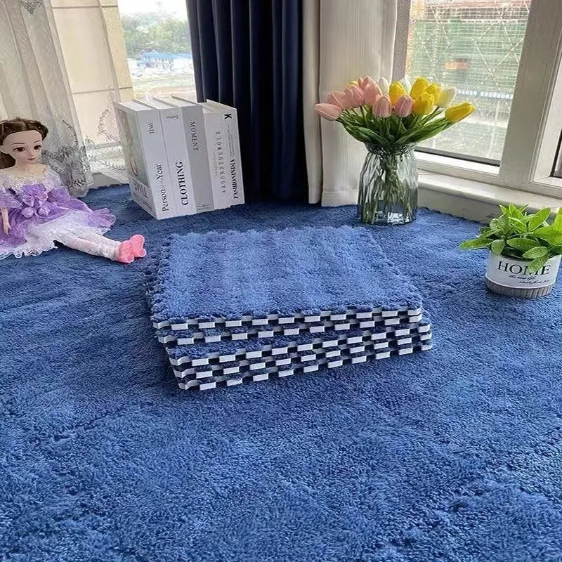 Soft Plush Kids Play Mat – Interlocking Foam Puzzle Carpet Tiles for Children, 10 or 20 Pcs