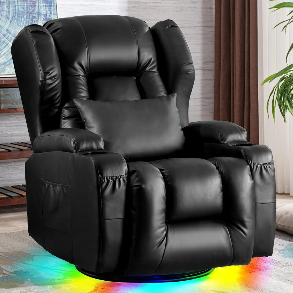 Dual-Motor Power Recliner with Heat & Massage