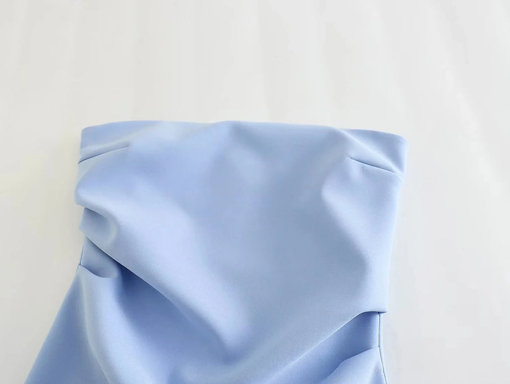 Off-Shoulder Corset Mini Dress — Ruched Backless Bodycon Party Dress