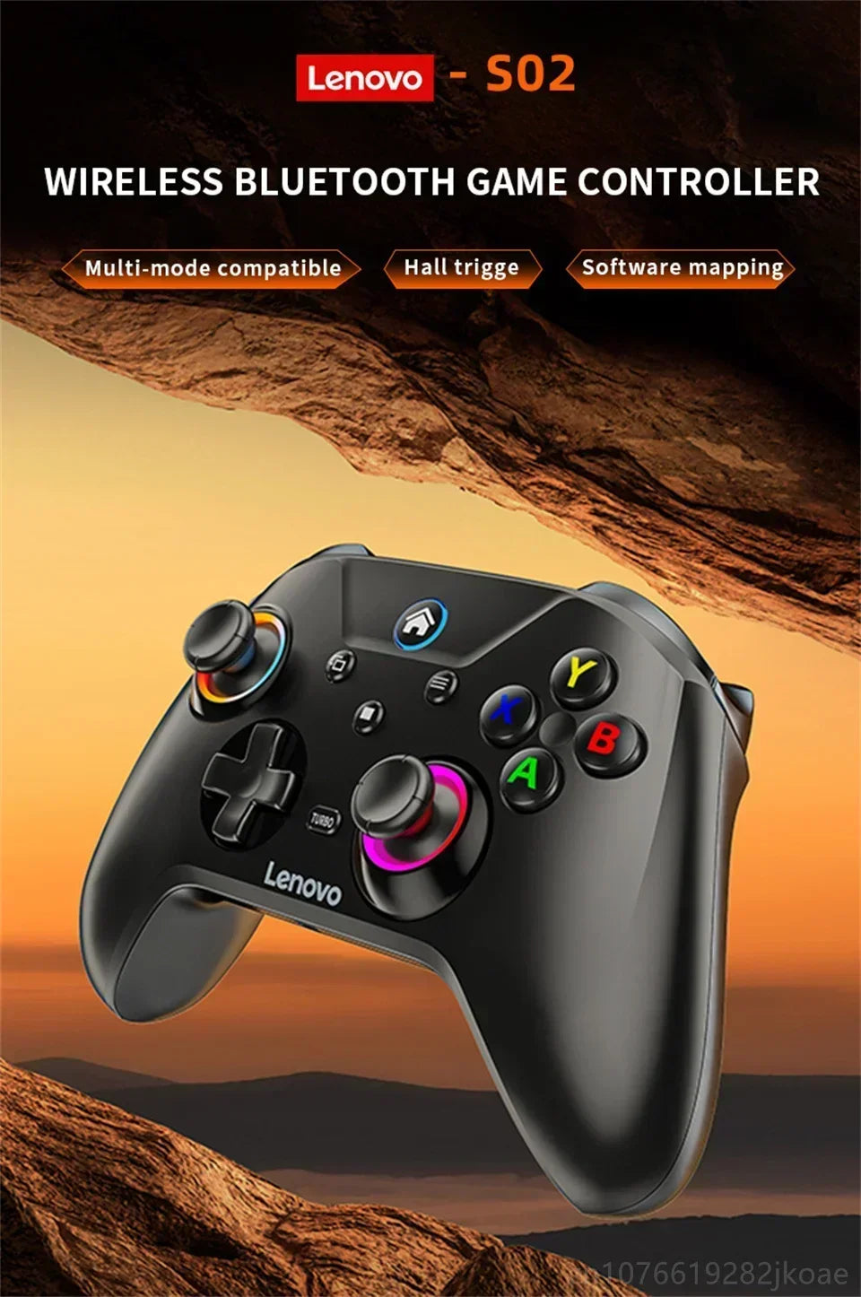 Lenovo S02 Wireless Bluetooth Gamepad — Nintendo Switch, PC & iOS