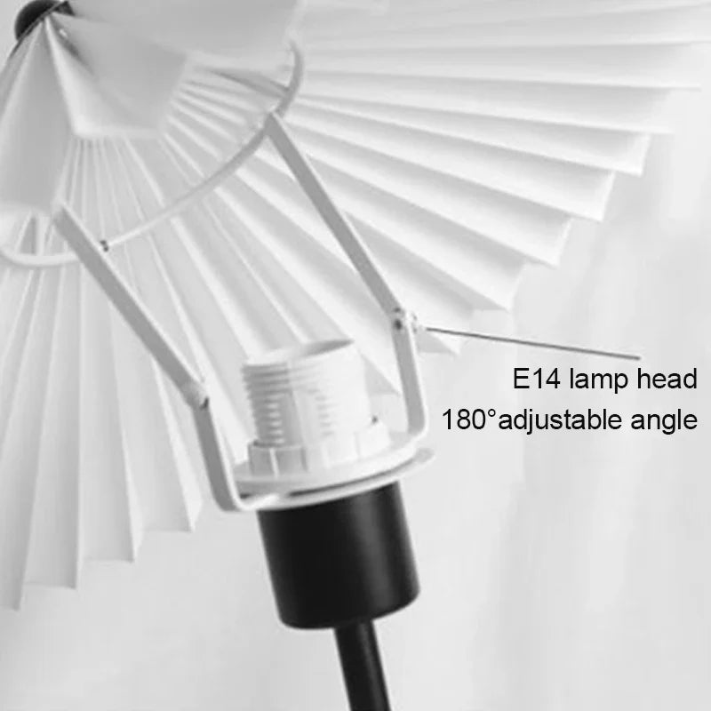 Retro LED Table Lamp – White Shade & Black Base