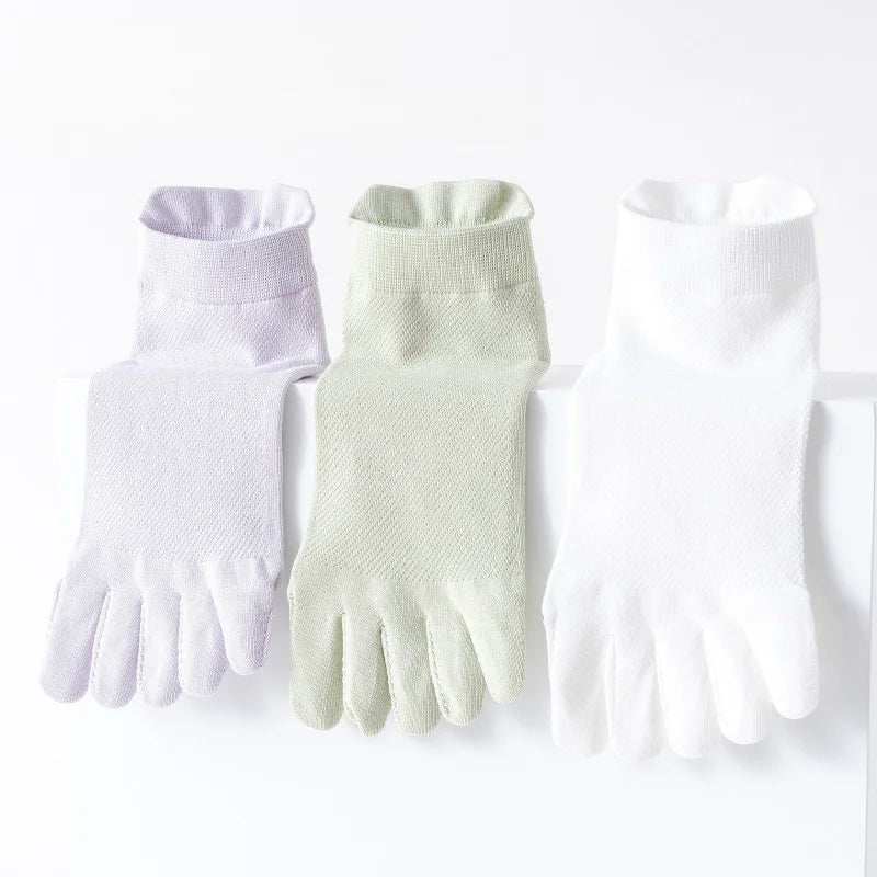 Women's Cotton Toe Socks – Breathable Mesh