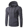 Men's Zip Hoodie Slim Fit Sweatshirt — Fitted Casual Zip-Up Hoodie
