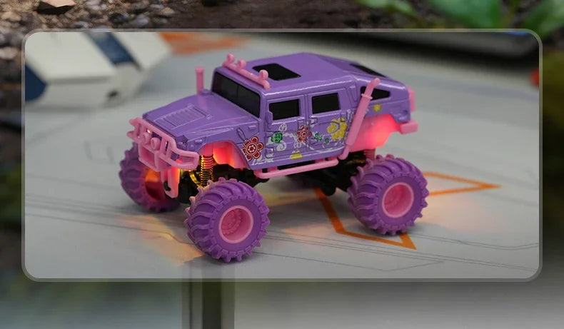 hot model 1:64 mini alloy remote control truck 2.4G four-wheel drive big foot off-road vehicle simulation model children toy car