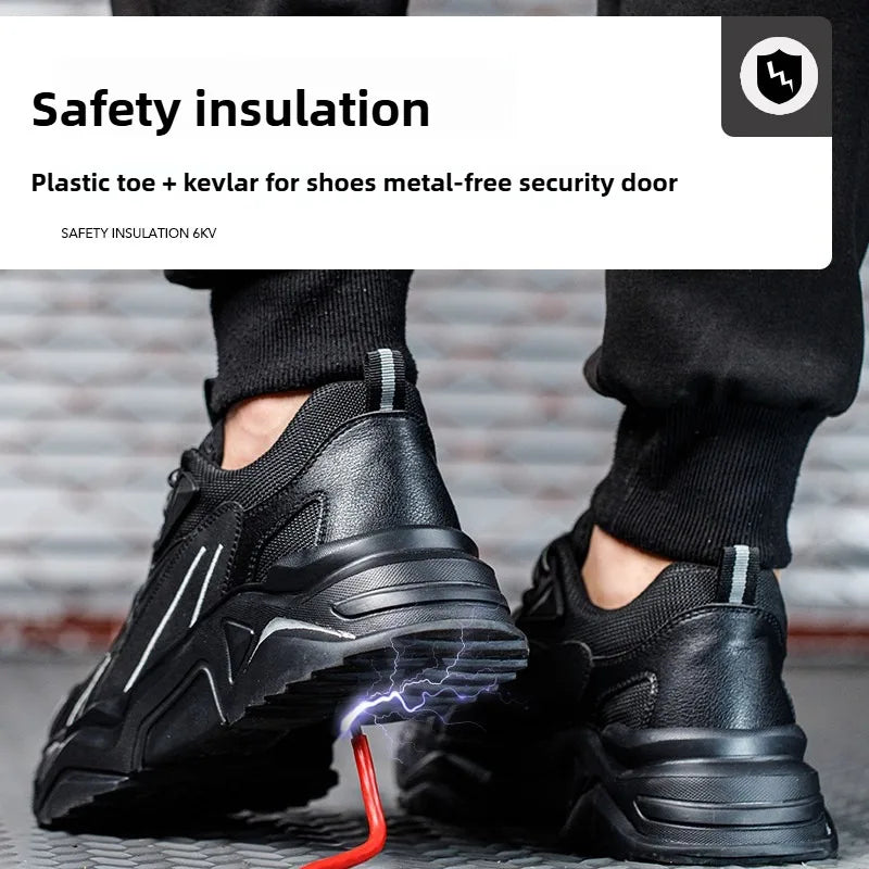 Steel Toe Safety Sneakers – Kevlar Anti-Puncture Insulated Work Shoes