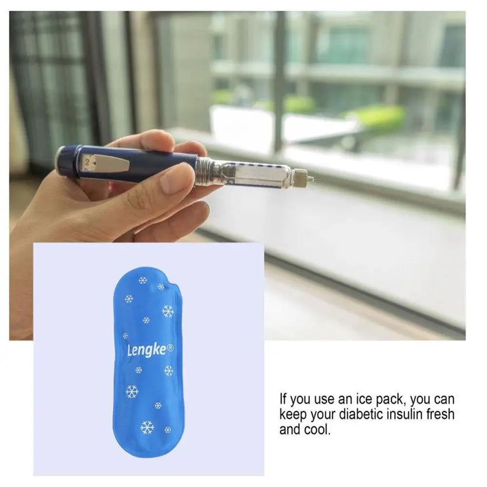 Portable Reusable Insulin Gel Ice Pack Cooler – Refrigerated Pill & Diabetic Medication Protector for Travel (1/2/3 Pack)