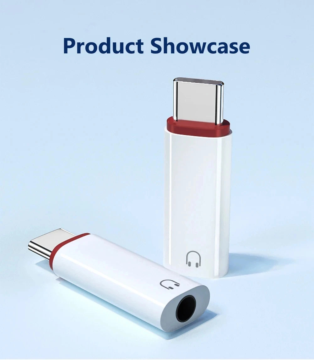 USB-C to 3.5mm Headphone Adapter for iPhone & Samsung