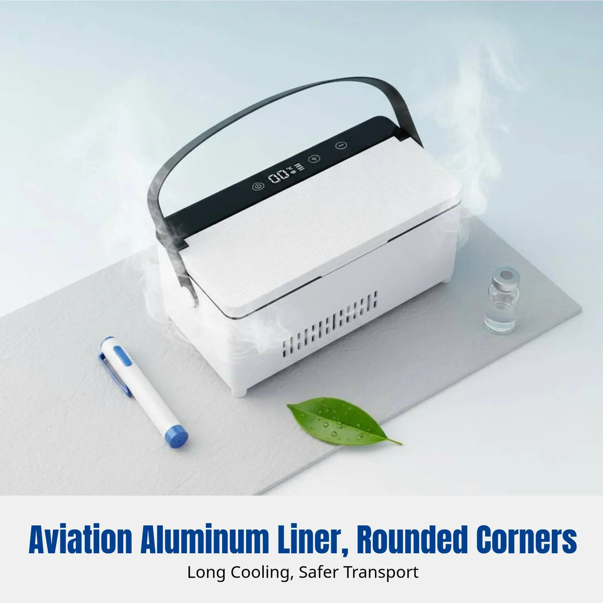 Portable Insulin Cooler Box – Rechargeable Mini Fridge, Large Capacity Medicine Storage for Travel & Airplane Approved