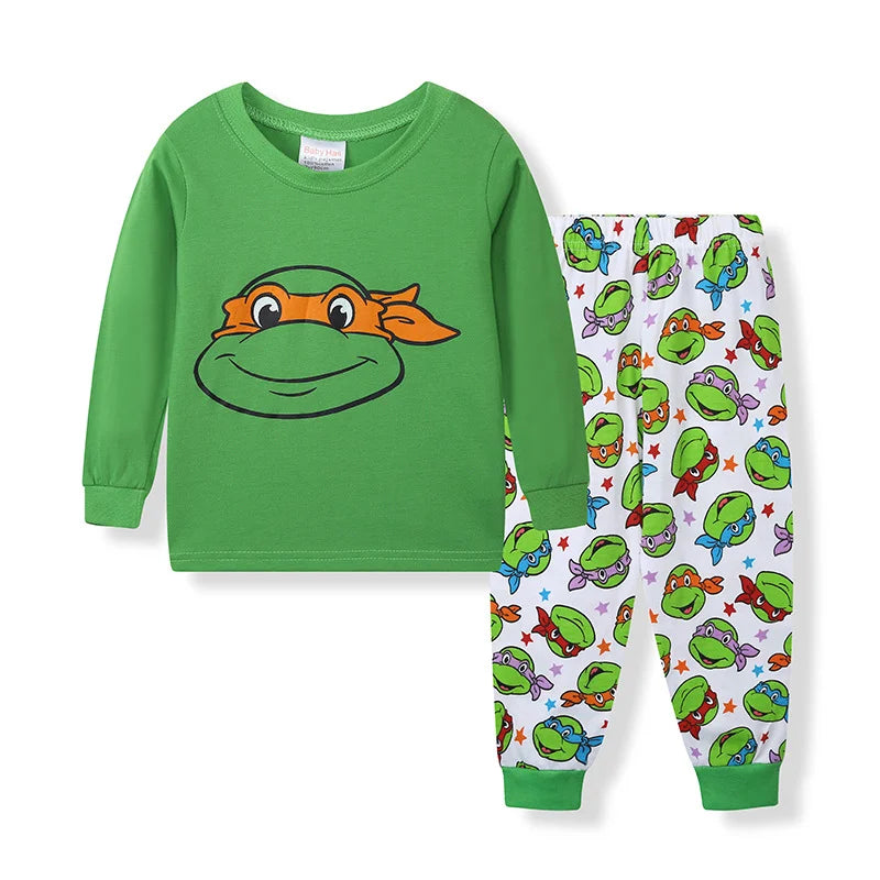 Kids' Teenage Mutant Ninja Turtles Anime Pajamas | Kawaii Cartoon Cosplay Sleepwear Gift Set