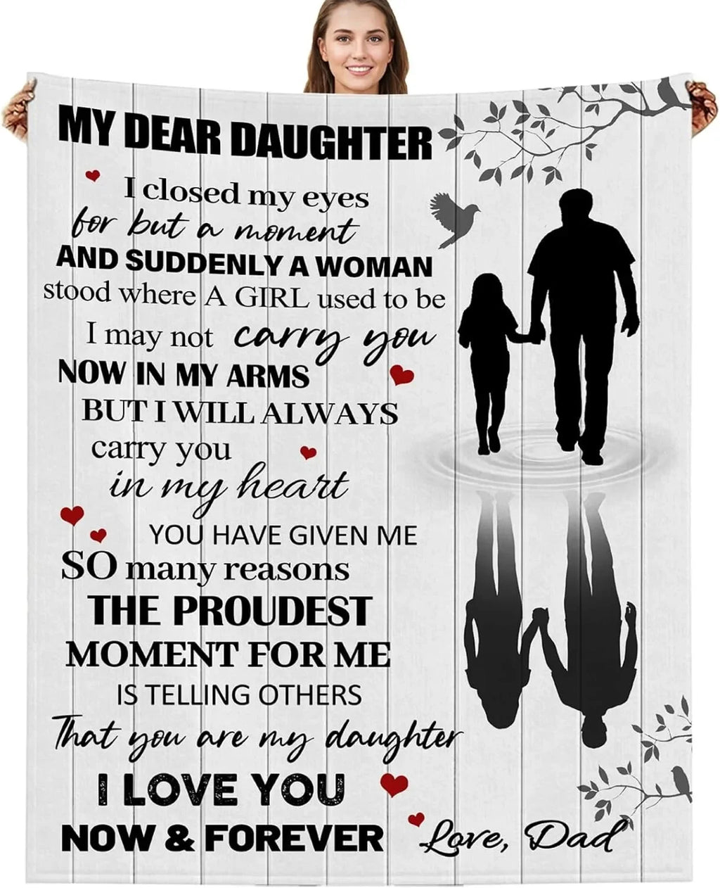 Family Gift Throw Blanket – Soft Warm Personalized Gift for Dad, Mom, Grandparents & Family