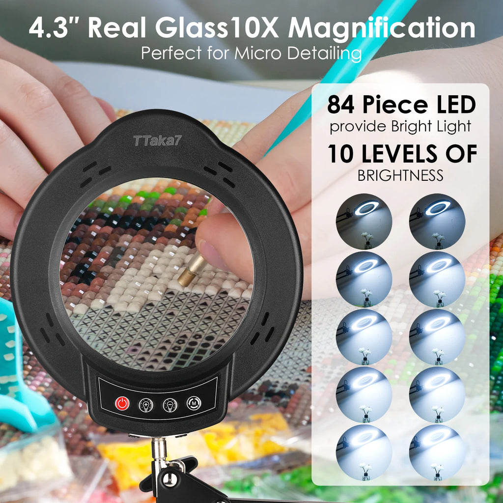 72-LED Illuminated Magnifier with 3-Color Lighting