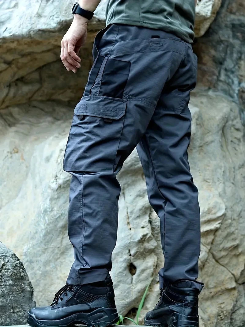 Men's Tactical Waterproof Multi-Pocket Cargo Pants — Durable Outdoor Work Trousers