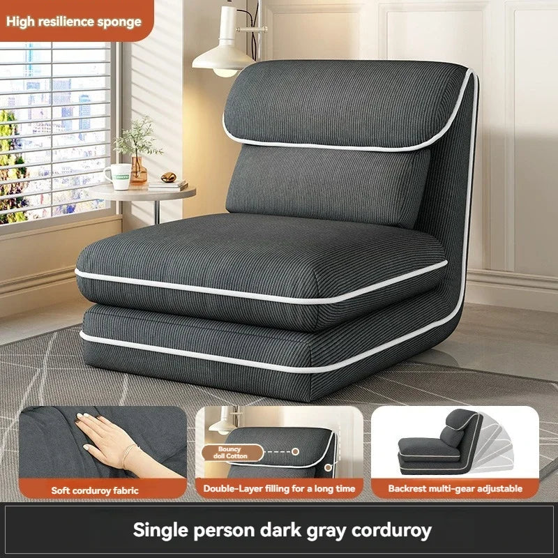 Foldable Fabric Sofa Bed — Lazy Tatami Lounge Chair