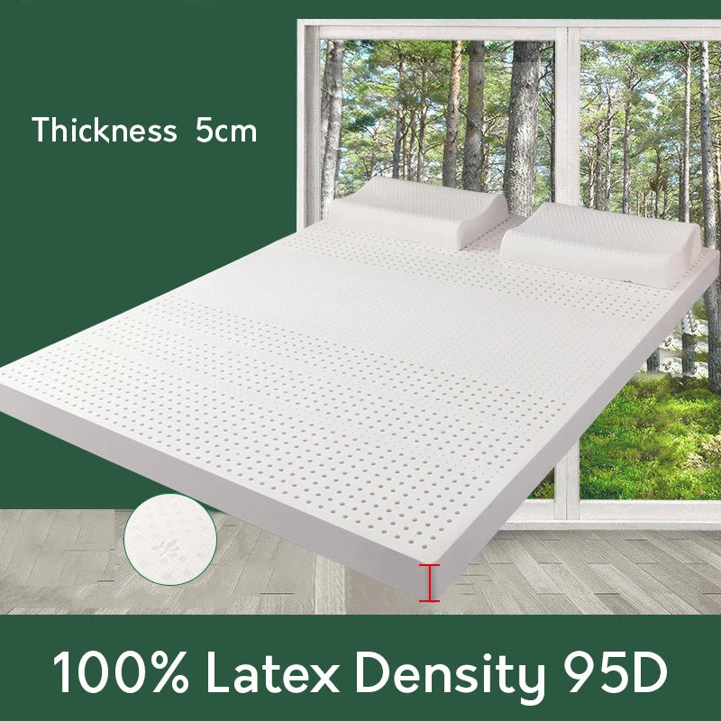 100% Natural Latex Mattress – Thailand Imported, 10cm Thick, 1.2/1.5/1.8m Sizes