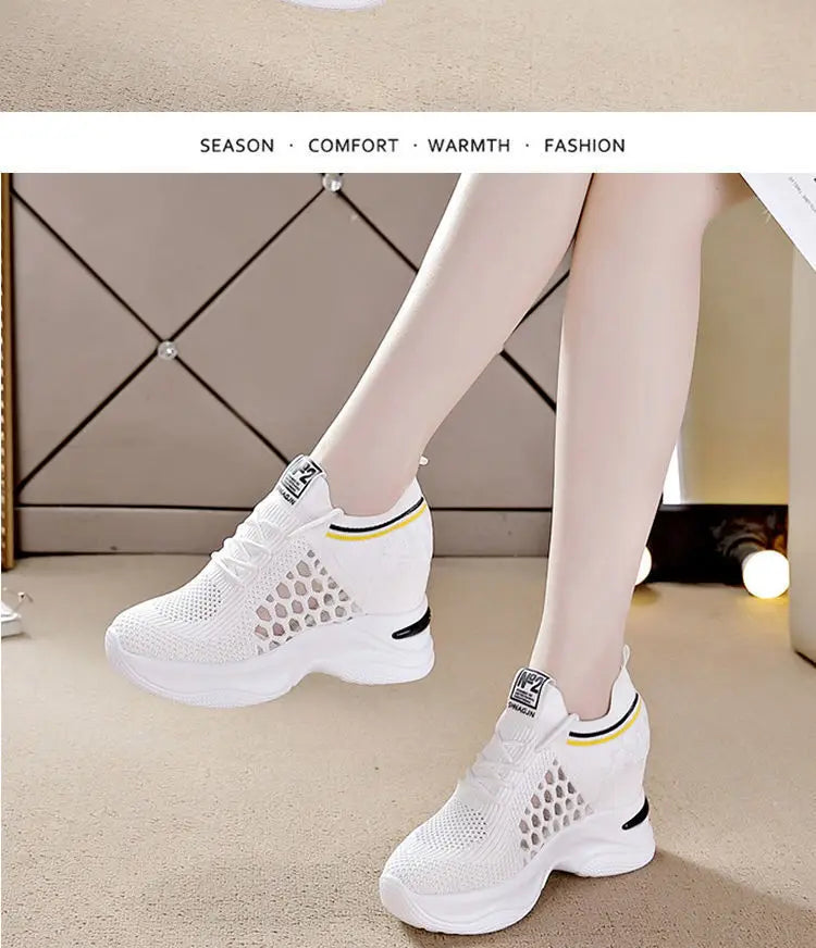 Women's Breathable Hollow Platform Sneakers