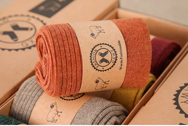 Thick Wool-Blend Mid-Calf Boot Socks