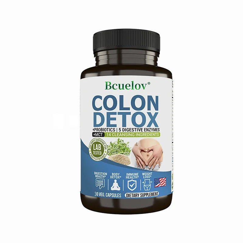 Colon Cleanser Detox Supplement – Bowel Cleansing with Psyllium Husk & Probiotics