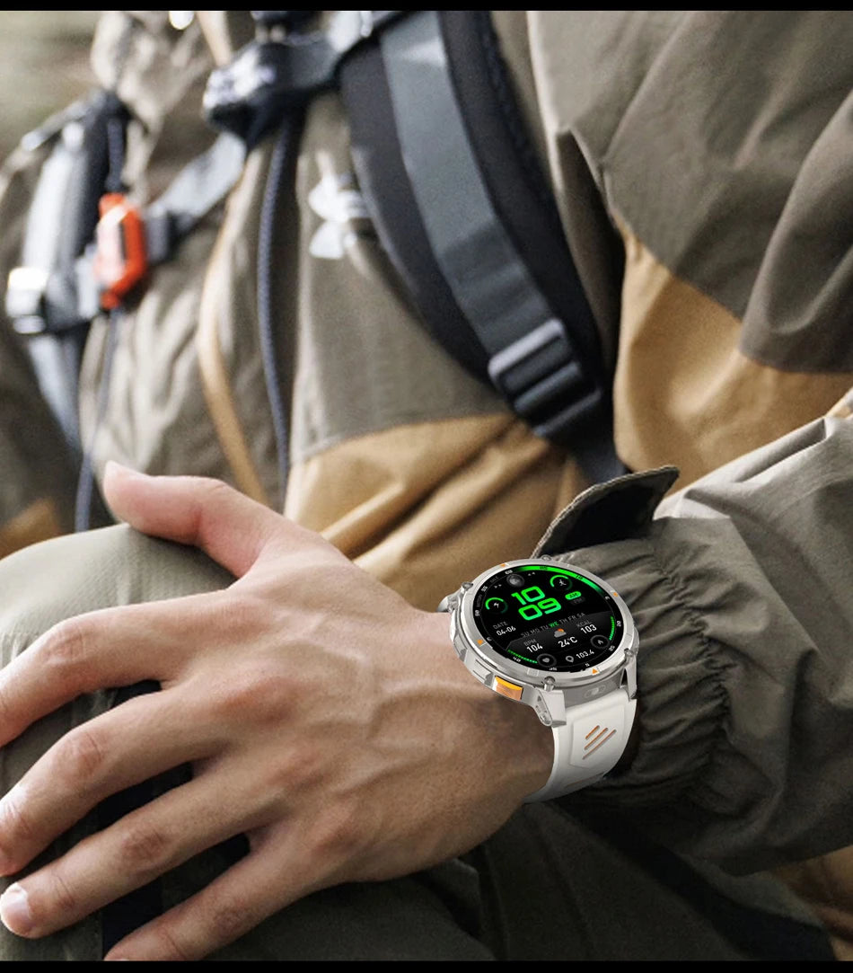 T-Rex3 Pro GPS Military Smartwatch – 1100mAh, 5ATM Waterproof, Sports Run Tracker & Compass