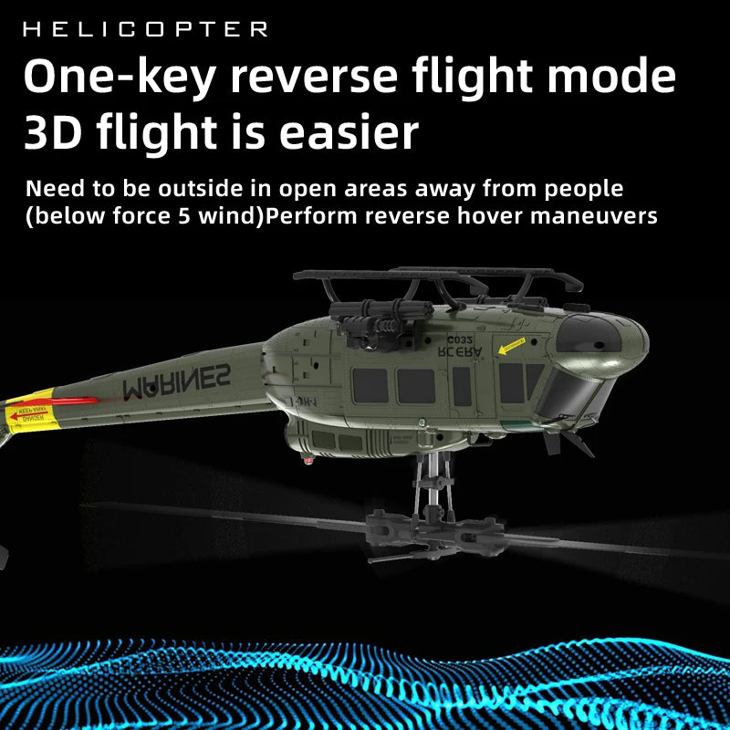 C032 RC Helicopter 2.4G 6-Axis Brushless – Altitude Hold & Optical Flow Remote Control